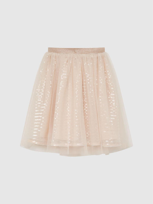Reiss Skirts | Charlotta Sequin Midi Skirt Lilac - Children