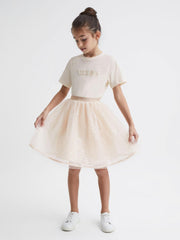 Reiss Skirts | Charlotta Sequin Midi Skirt Lilac - Children