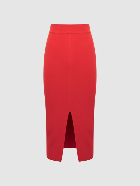 Reiss Skirts | Erin Knitted Co Ord Midi Skirt Dark Navy - Women