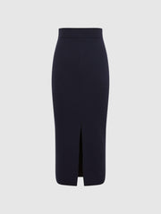 Reiss Skirts | Erin Knitted Co Ord Midi Skirt Dark Navy - Women