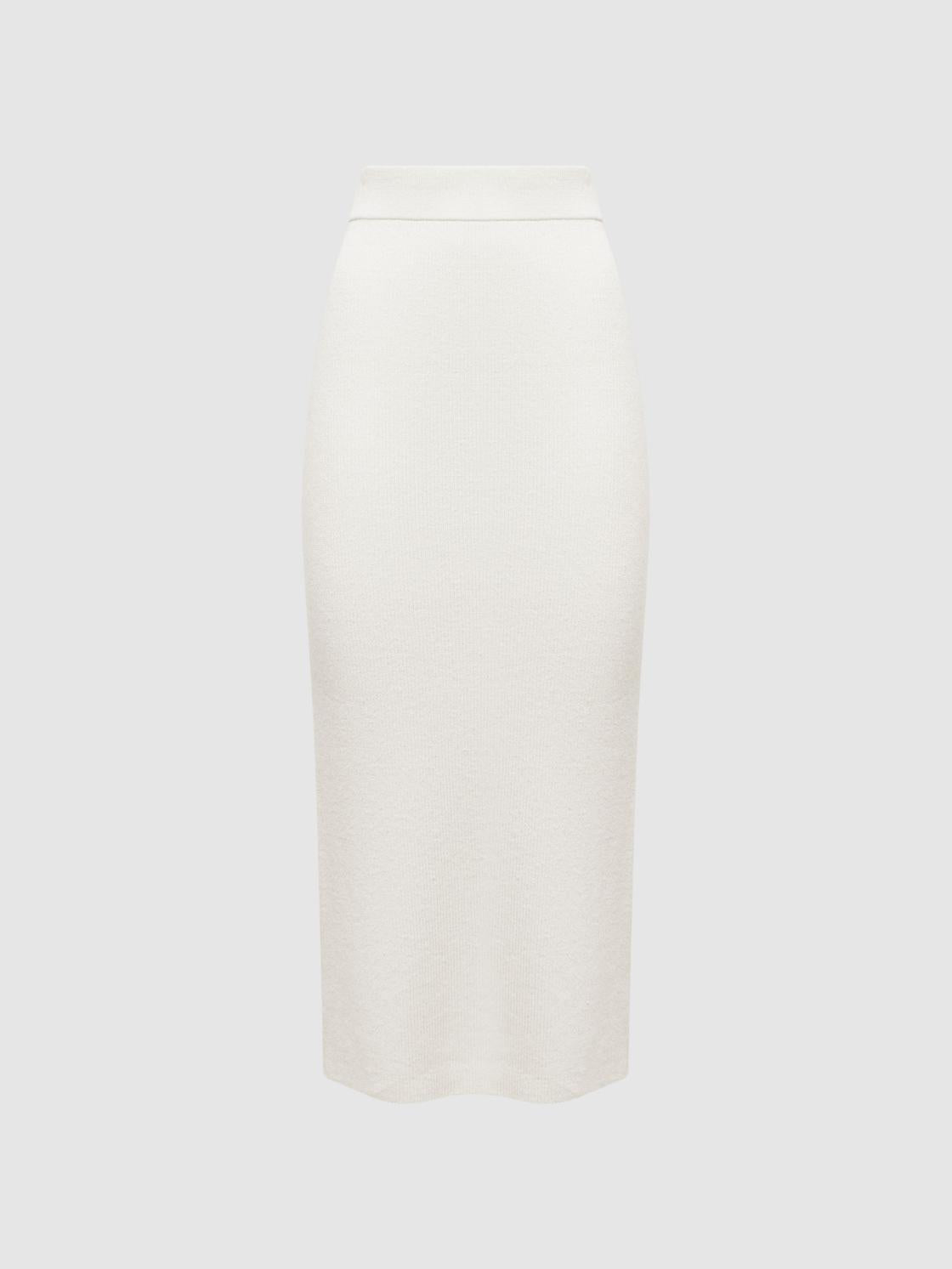 Reiss Skirts | Fern Knitted High Rise Midi Skirt Cream - Women