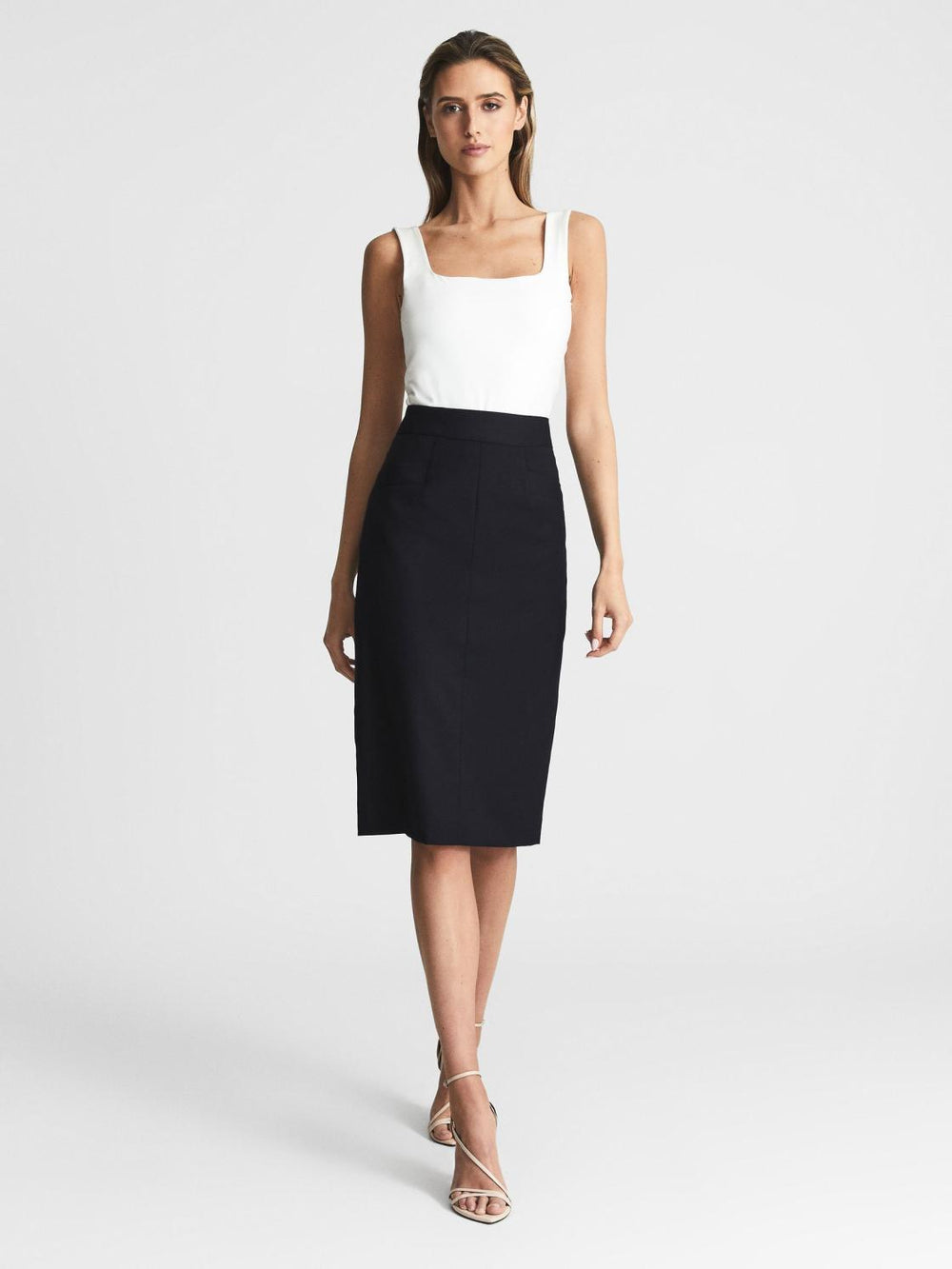 Reiss Skirts | Haisley Tailored Pencil Skirt Black - Women