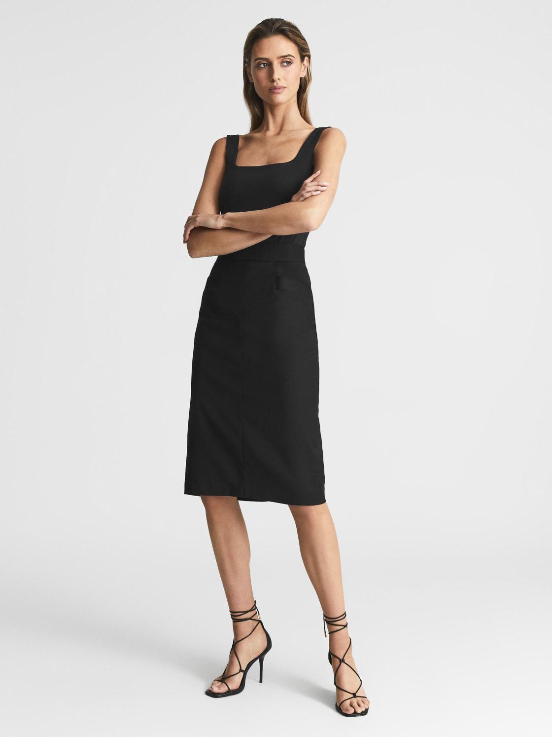 Reiss Skirts | Haisley Tailored Pencil Skirt Black - Women