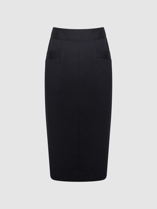 Reiss Skirts | Haisley Tailored Pencil Skirt Black - Women