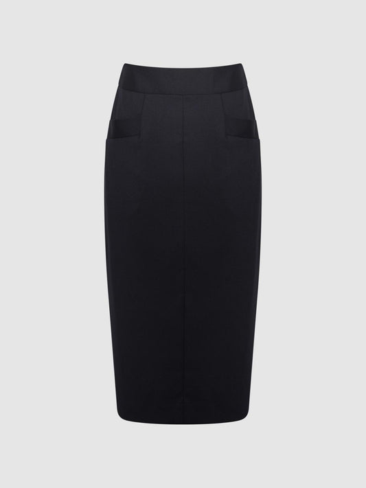 Reiss Skirts | Haisley Tailored Pencil Skirt Black - Women