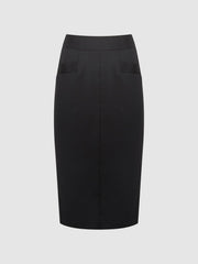 Reiss Skirts | Haisley Tailored Pencil Skirt Black - Women