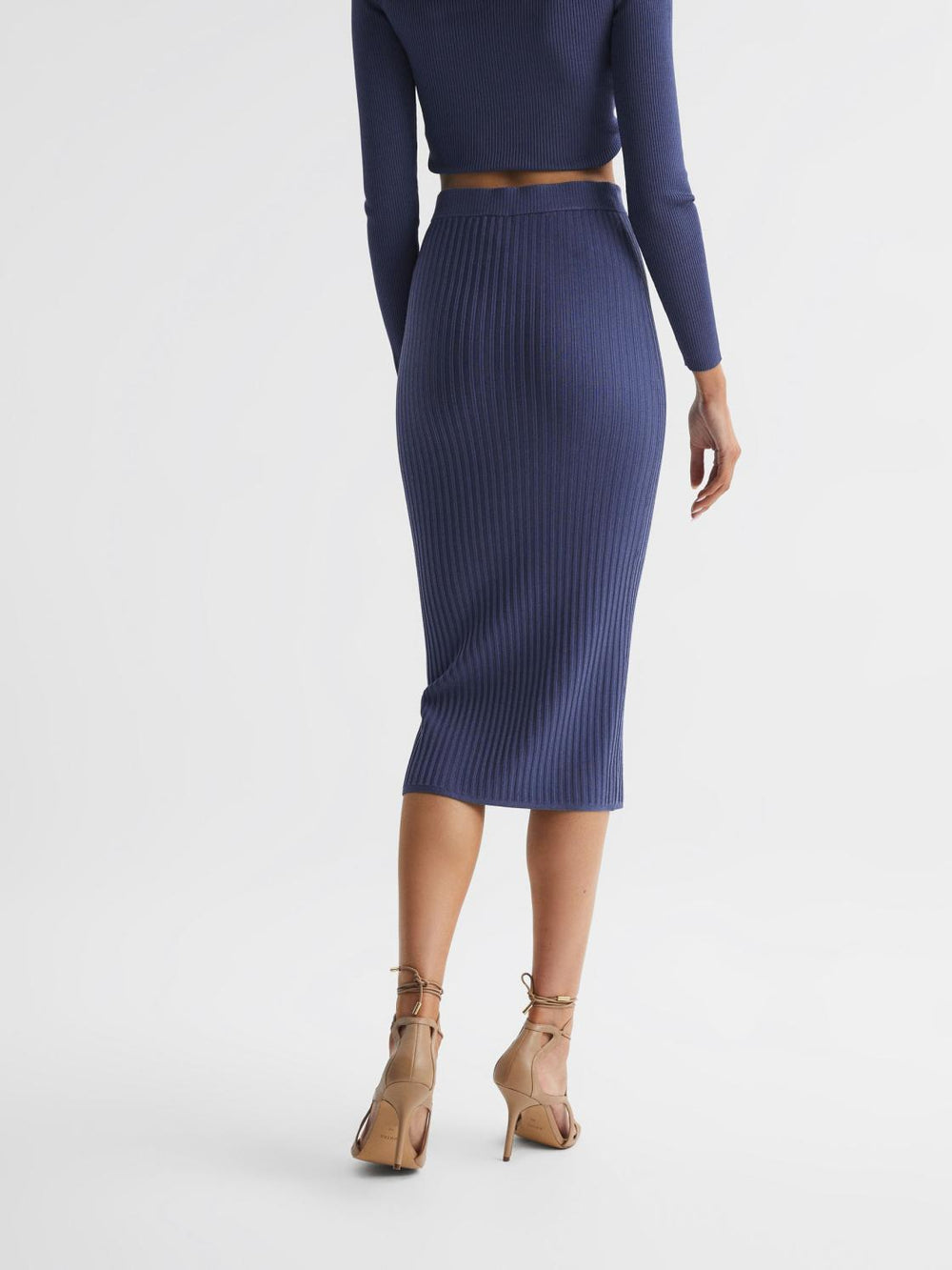 Reiss Skirts | Iona Knitted Pencil Skirt Co-Ord Black - Women