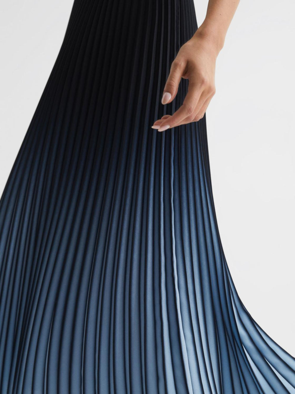 Reiss Skirts | Marlie Ombre Pleated Midi Skirt Bright Blue - Women