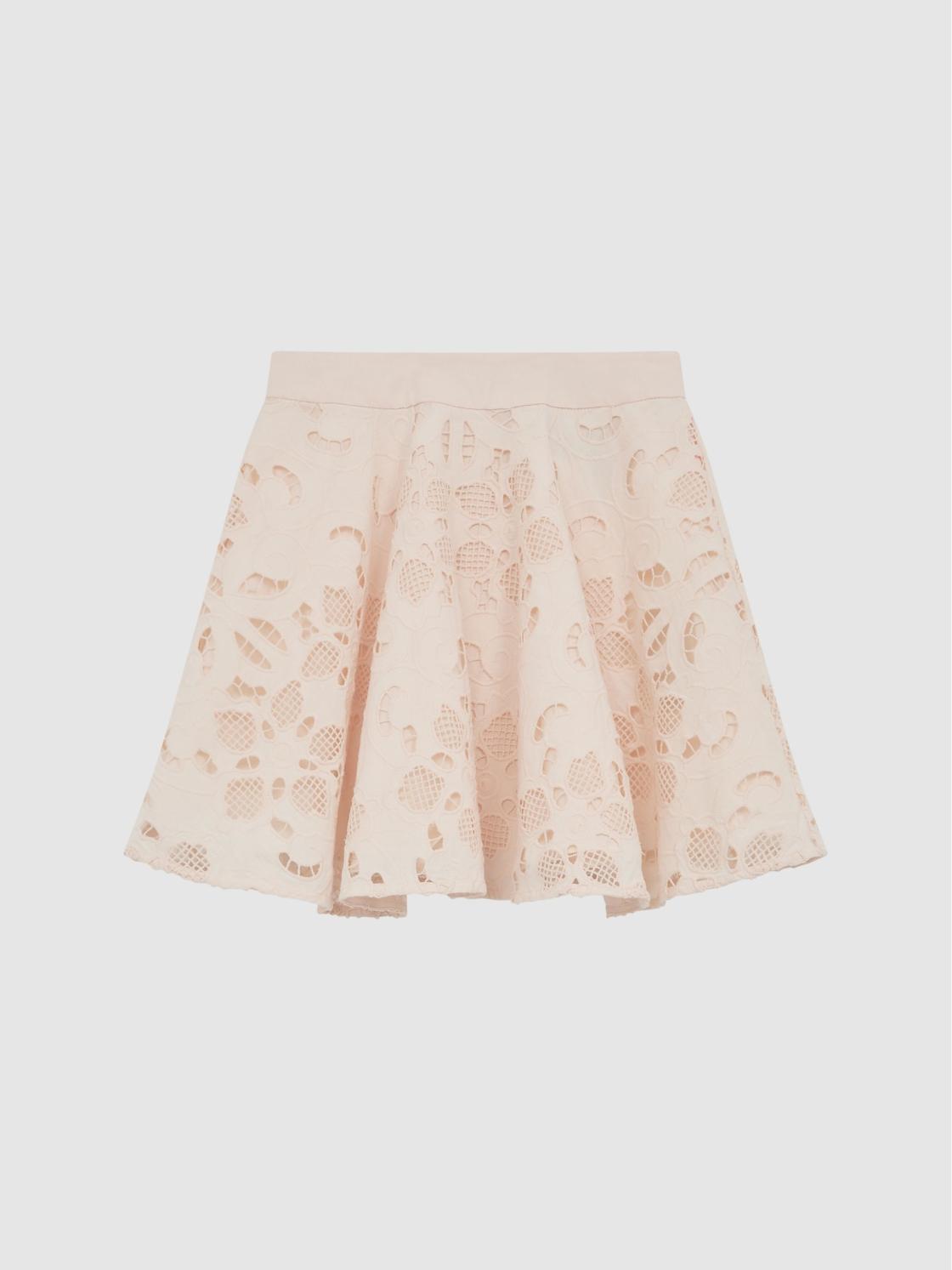 Reiss Skirts | Nella High Rise Lace Skirt Pink - Children