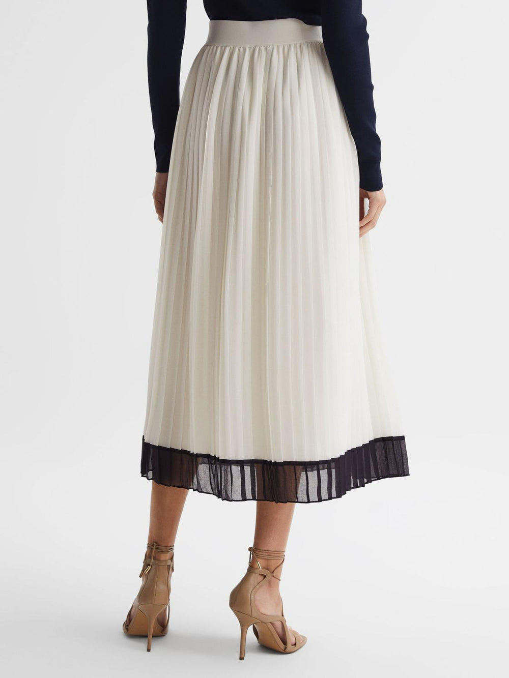 Reiss Skirts | Osti Pleated Midi Skirt White - Women