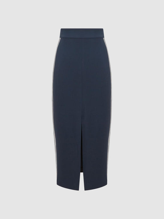 Reiss Skirts | Pia High Rise Midi Pencil Skirt Navy - Women