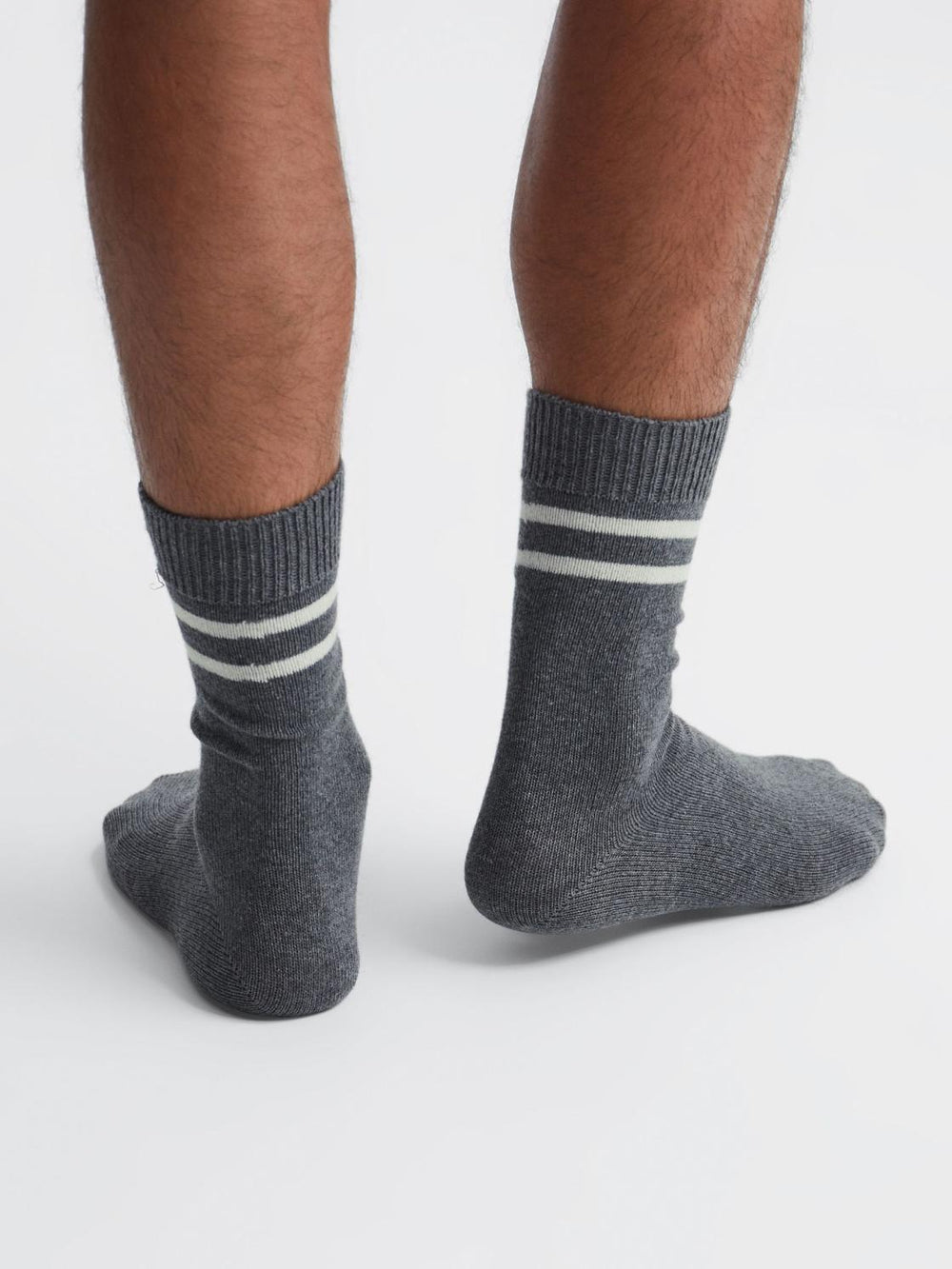 Reiss Socks &amp; Underwear | Alcott Sporty Wool Blend Socks Grey Melange - Men