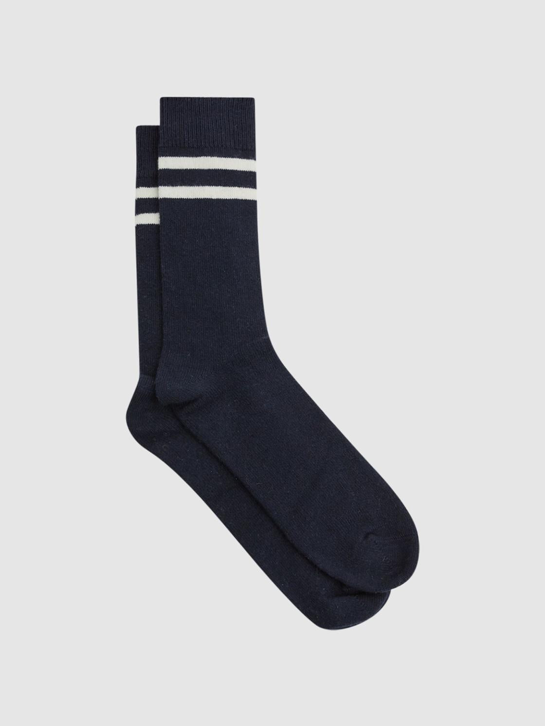 Reiss Socks &amp; Underwear | Alcott Sporty Wool Blend Socks Navy - Men
