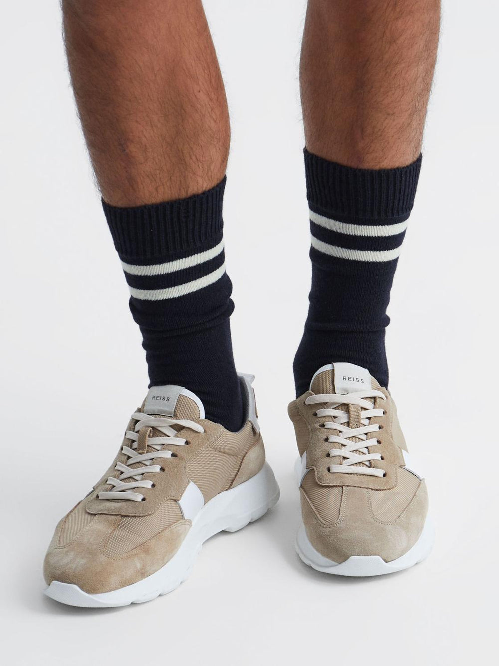 Reiss Socks &amp; Underwear | Alcott Sporty Wool Blend Socks Navy - Men
