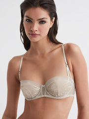 Reiss Socks &amp; Underwear | Calvin Klein Underwear Lace Balconette Bralette Natural - Women