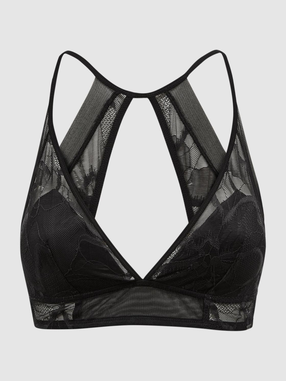 Reiss Socks &amp; Underwear | Calvin Klein Underwear Lace Halter Neck Bralette Black - Women