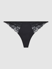 Reiss Socks &amp; Underwear | Calvin Klein Underwear Lace Thong Black - Women