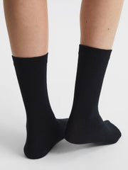 Reiss Socks &amp; Underwear | Celine Fine Wool Loafer Socks Black - Women