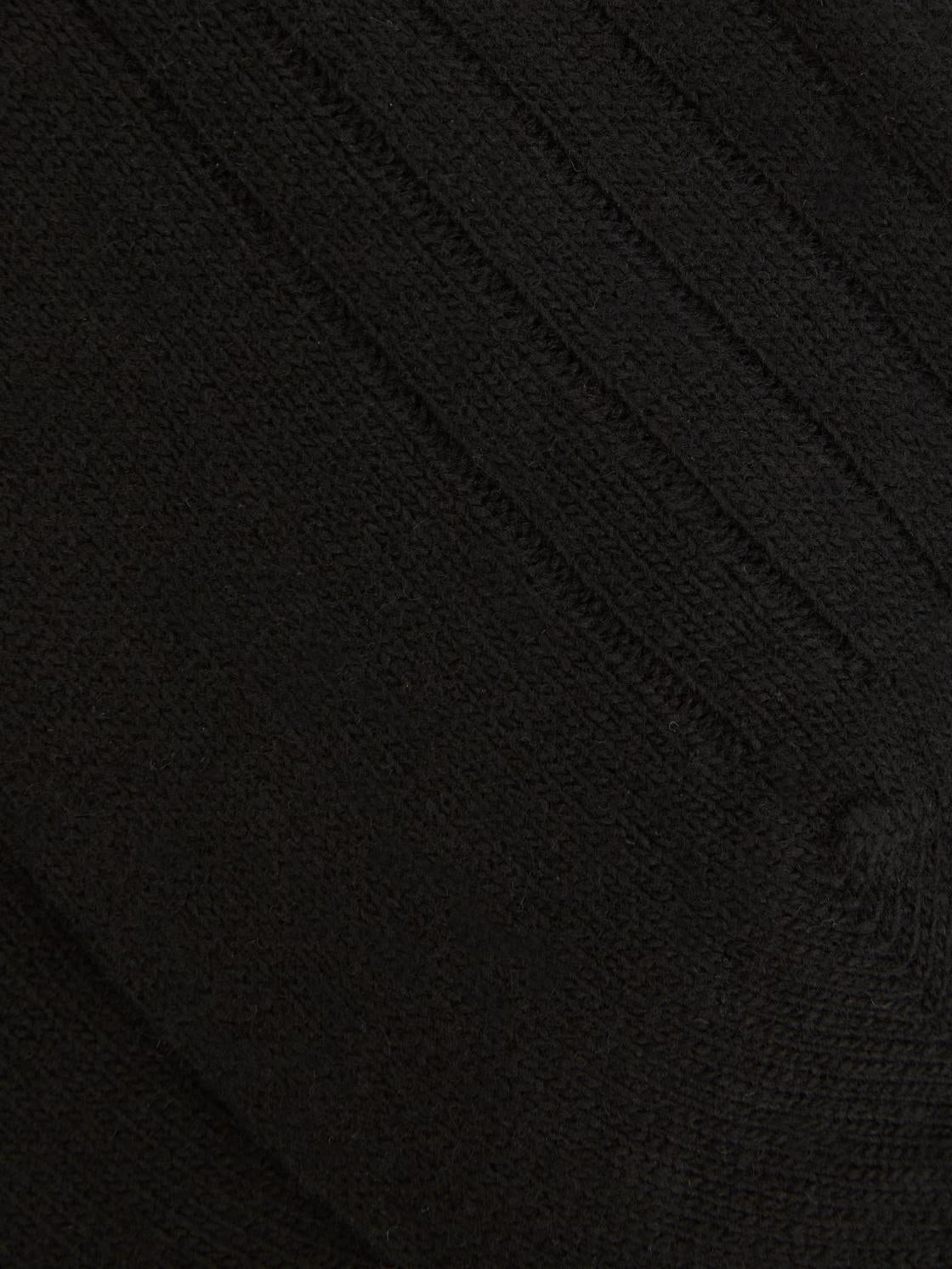 Reiss Socks &amp; Underwear | Cirby Wool-Cashmere Blend Ribbed Socks Black - Men