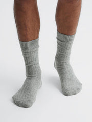 Reiss Socks &amp; Underwear | Coen Speckled Hiking Socks Soft Grey - Men