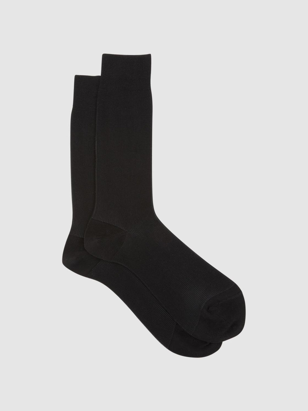 Reiss Socks &amp; Underwear | Cory Two Tone Cotton Socks Black - Men