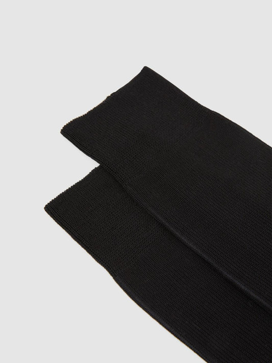 Reiss Socks &amp; Underwear | Cory Two Tone Cotton Socks Black - Men