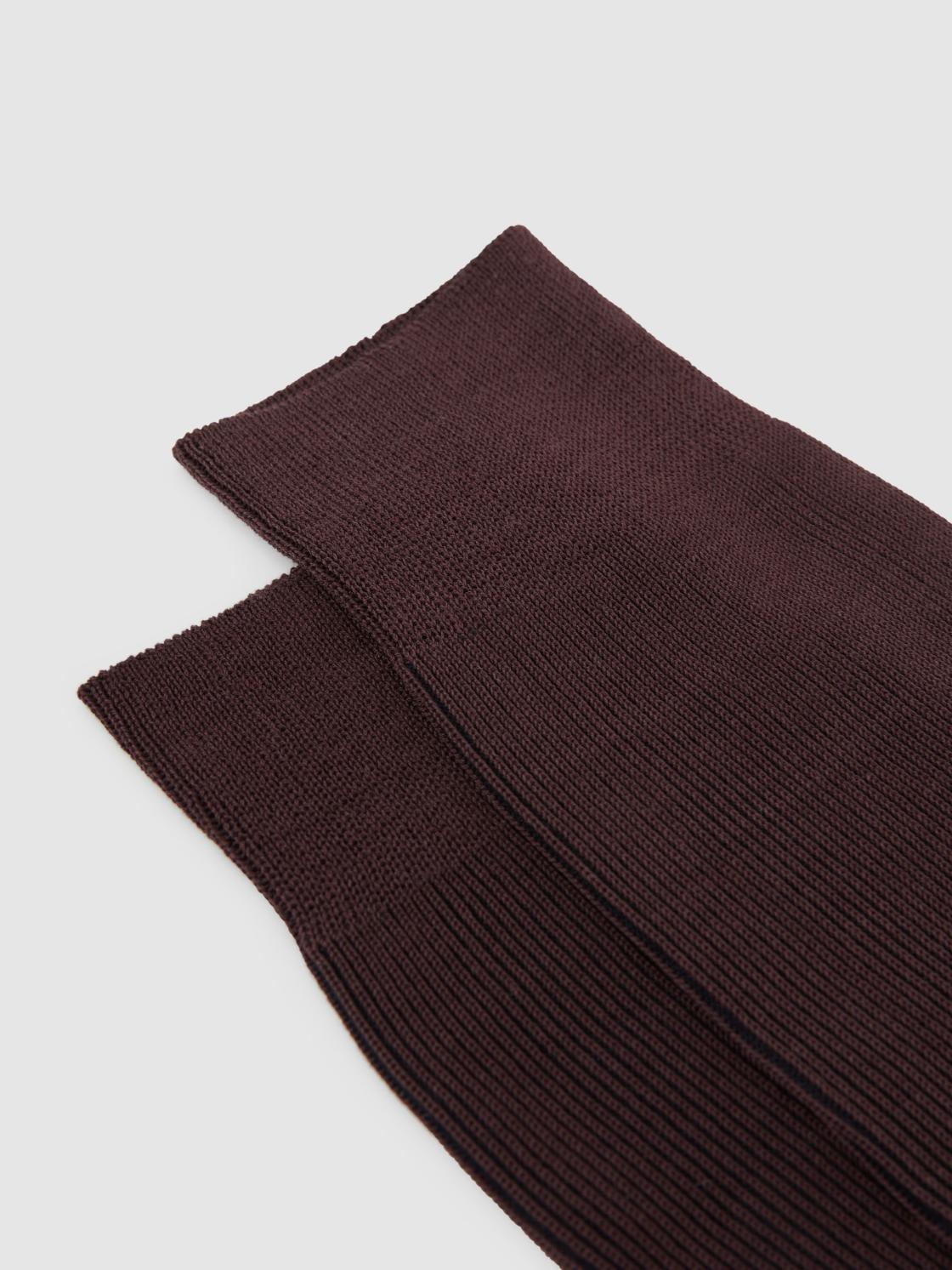 Reiss Socks &amp; Underwear | Cory Two Tone Cotton Socks Bordeaux - Men