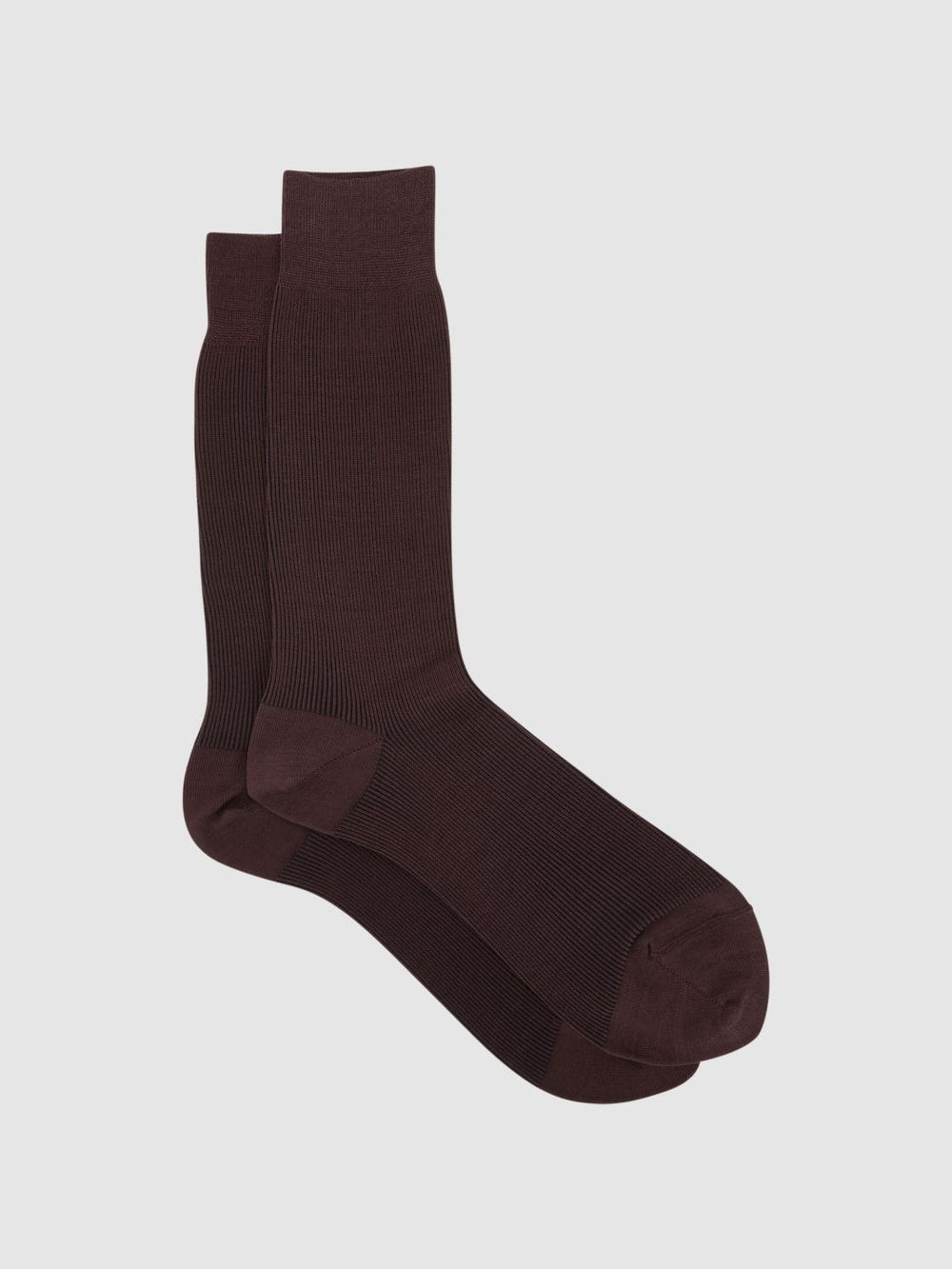 Reiss Socks &amp; Underwear | Cory Two Tone Cotton Socks Bordeaux - Men