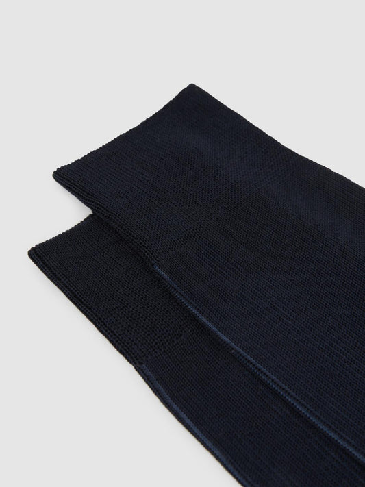 Reiss Socks &amp; Underwear | Cory Two Tone Cotton Socks Navy - Men