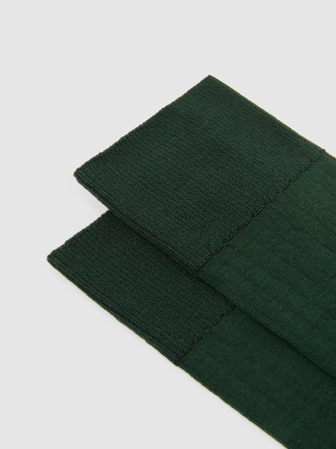 Reiss Socks &amp; Underwear | Fela Ribbed Socks Bottle Green - Men
