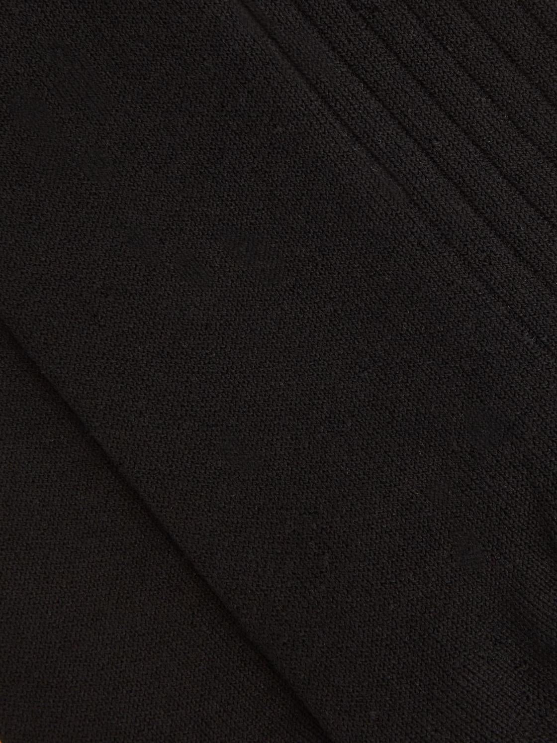 Reiss Socks &amp; Underwear | Feli Ribbed Mercerised Cotton Blend Socks Black - Men