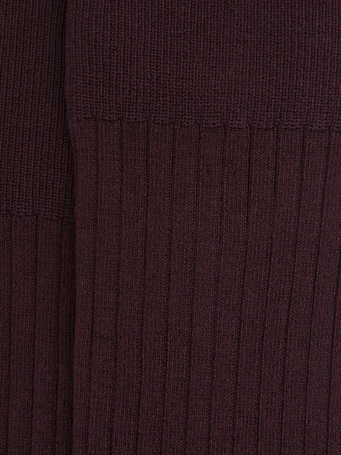 Reiss Socks &amp; Underwear | Feli Ribbed Mercerised Cotton Blend Socks Bordeaux - Men