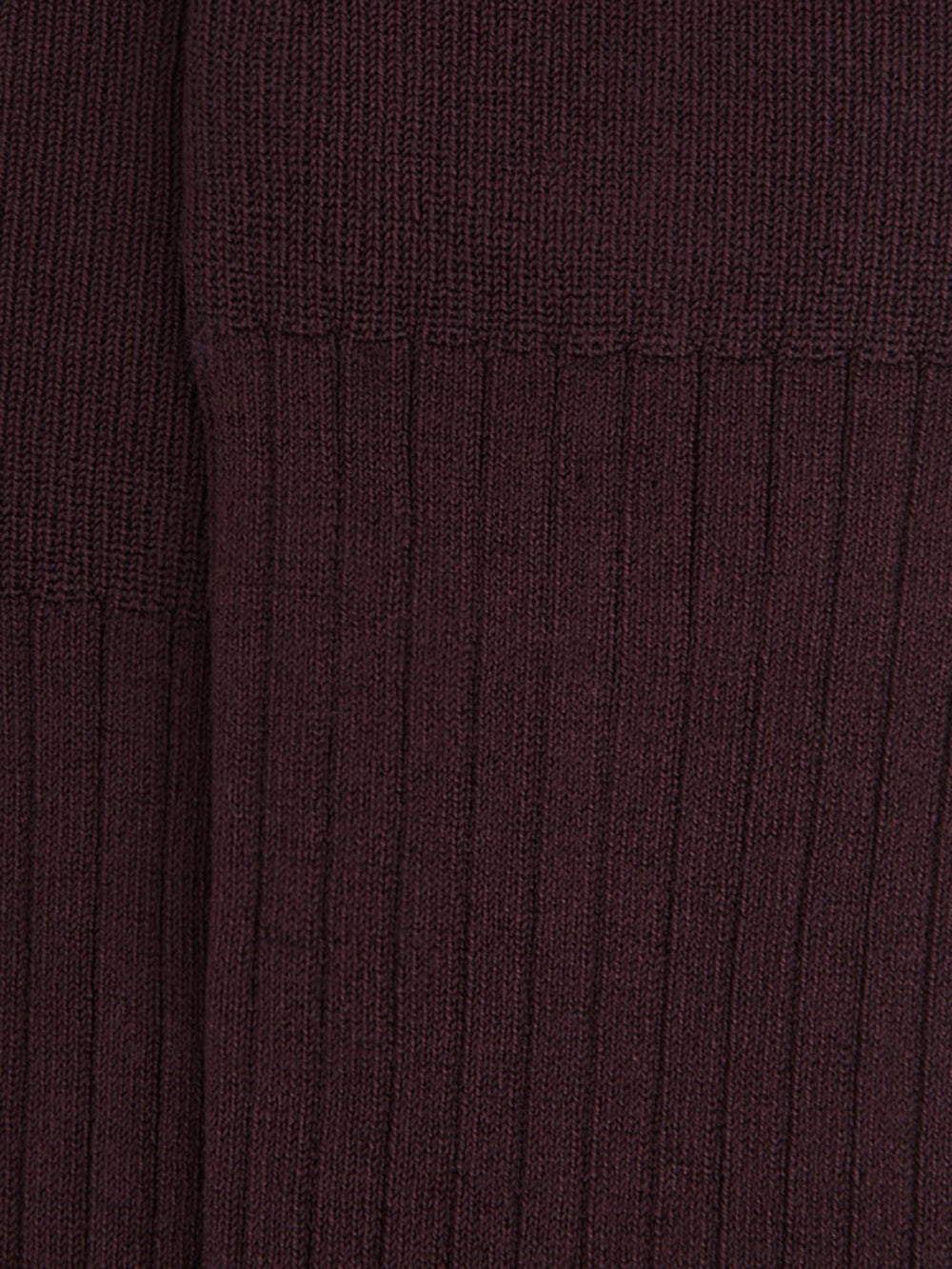 Reiss Socks &amp; Underwear | Feli Ribbed Mercerised Cotton Blend Socks Bordeaux - Men