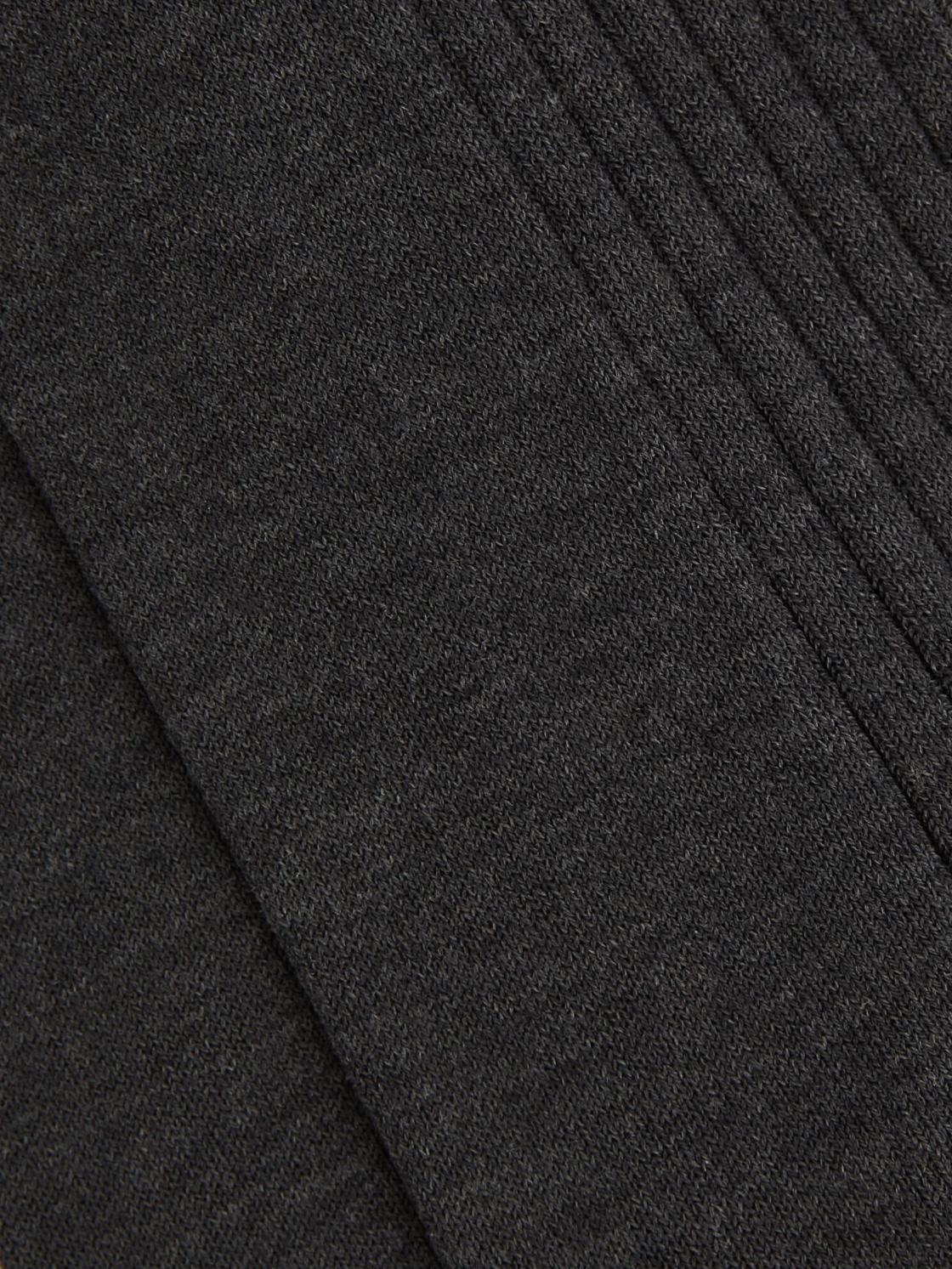 Reiss Socks &amp; Underwear | Feli Ribbed Mercerised Cotton Blend Socks Mid Grey - Men