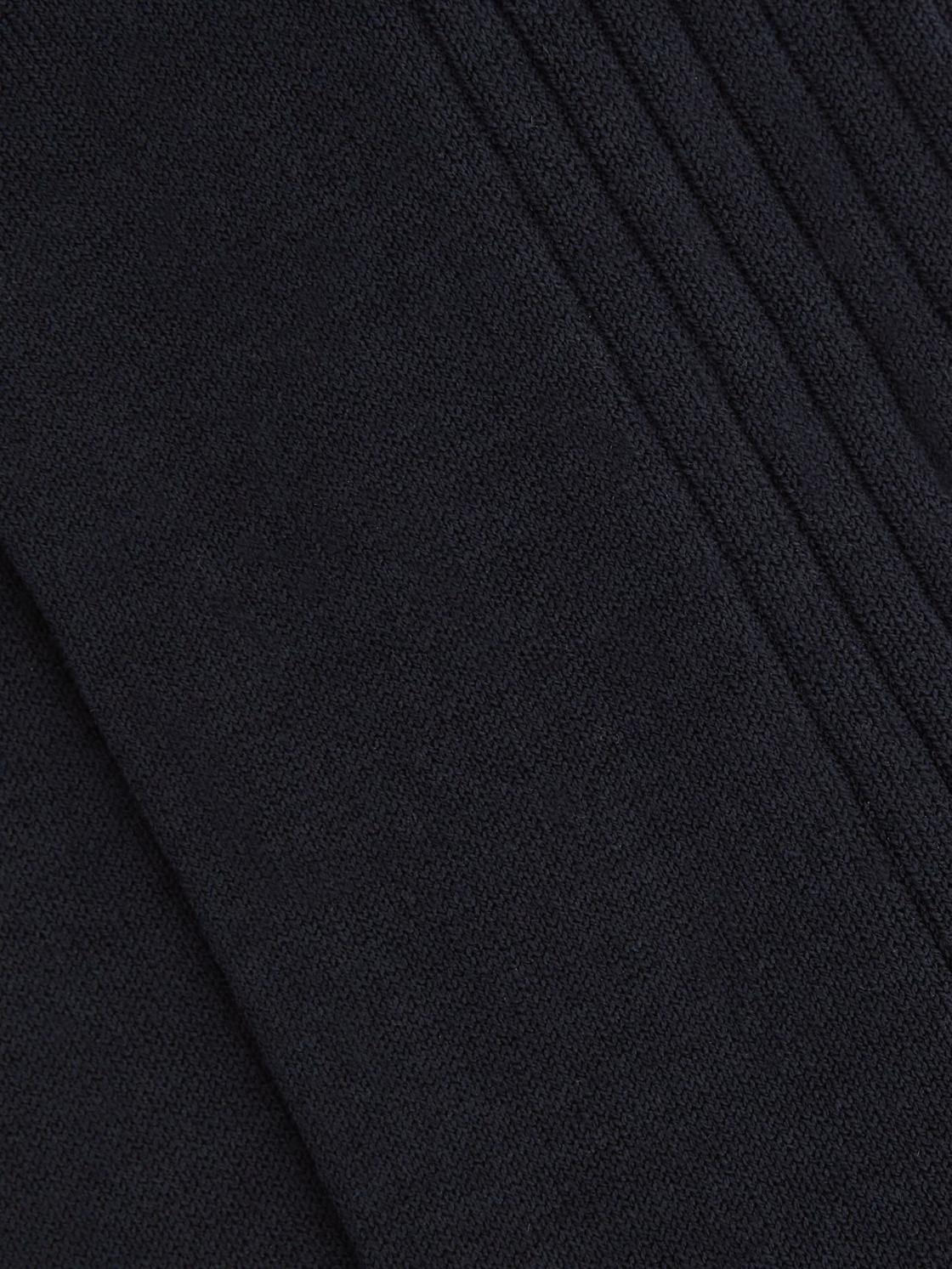 Reiss Socks &amp; Underwear | Feli Ribbed Mercerised Cotton Blend Socks Navy - Men