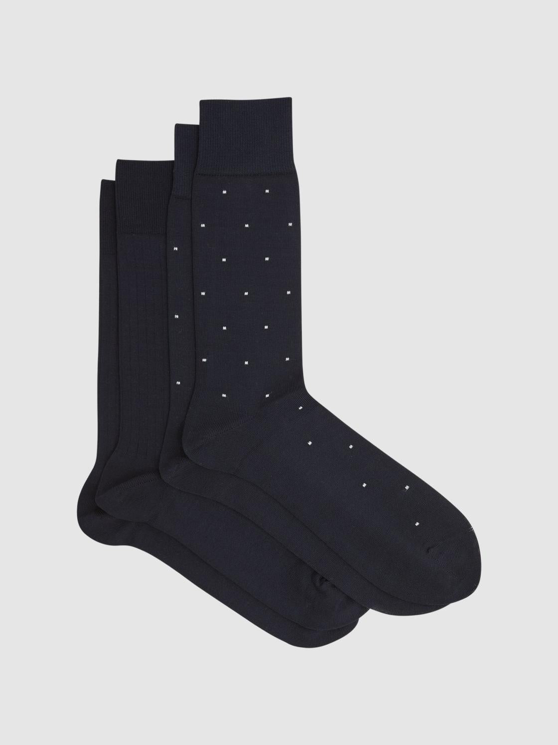 Reiss Socks &amp; Underwear | Graham 2 Pack 2 Pack Of Socks Navy - Men