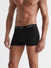 Reiss Socks &amp; Underwear | Heller Three Pack Organic Cotton Boxers Black - Men