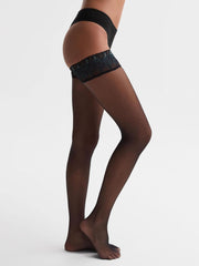 Reiss Socks &amp; Underwear | Lunelle Falke Stay Up Stockings Black - Women