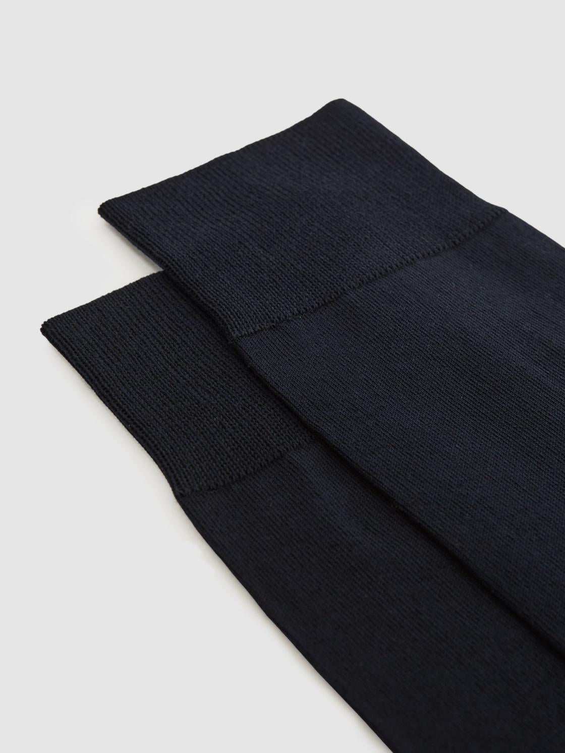 Reiss Socks &amp; Underwear | Mari Mercerised Cotton Blend Socks Black - Men