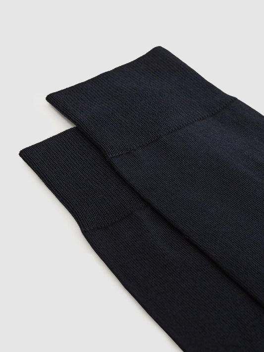 Reiss Socks &amp; Underwear | Mari Mercerised Cotton Blend Socks Black - Men