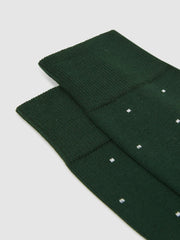 Reiss Socks &amp; Underwear | Mario Spot Polka Dot Socks Bottle Green - Men