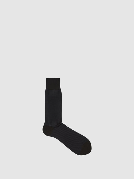 Reiss Socks &amp; Underwear | Mario Stripe Striped Socks Black - Men