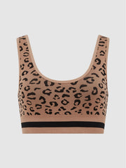 Reiss Socks &amp; Underwear | Zanzi Daisy The Upside Leopard Print Sports Bra Tan - Women