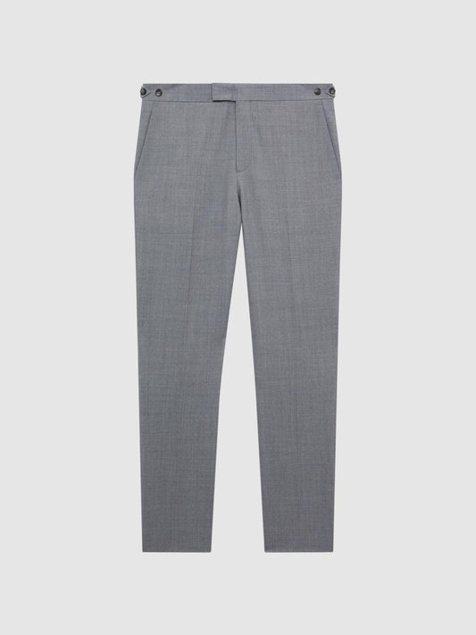 Reiss Suits &amp; Tailoring | Arrow Slim Fit Wool Blend Trousers Soft Grey - Men