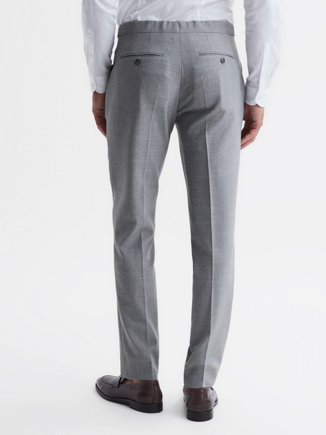 Reiss Suits &amp; Tailoring | Arrow Slim Fit Wool Blend Trousers Soft Grey - Men