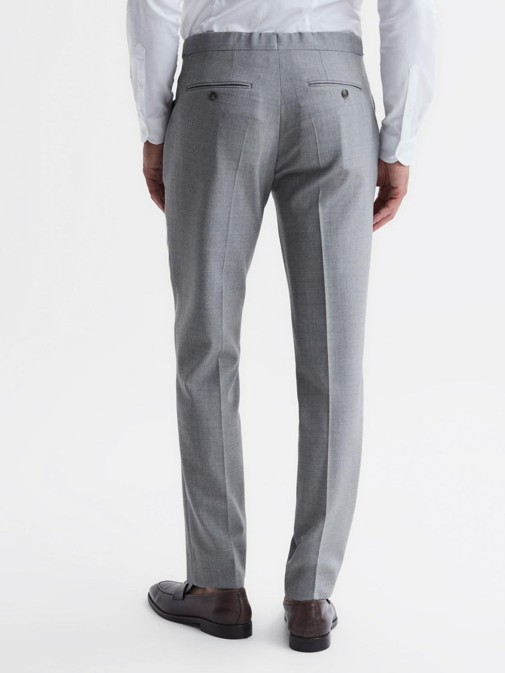 Reiss Suits &amp; Tailoring | Arrow Slim Fit Wool Blend Trousers Soft Grey - Men