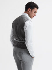 Reiss Suits &amp; Tailoring | Arrow Slim Fit Wool Blend Waistcoat Soft Grey - Men