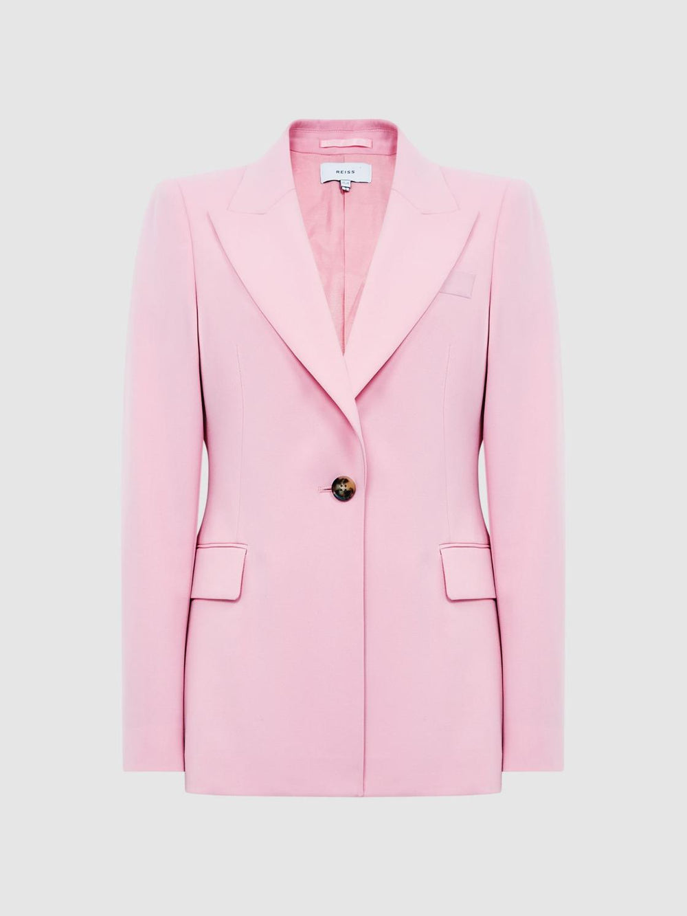 Reiss Suits &amp; Tailoring | Blair Single Breasted Wool Blend Blazer Pink - Women