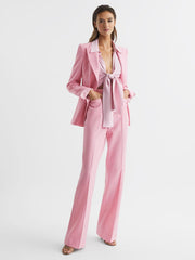 Reiss Suits &amp; Tailoring | Blair Single Breasted Wool Blend Blazer Pink - Women