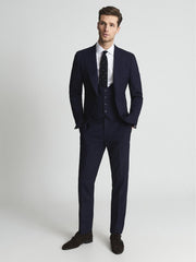 Reiss Suits &amp; Tailoring | Bold Hw Horse Shoe Wool Blend Slim Fit Waistcoat Navy - Men